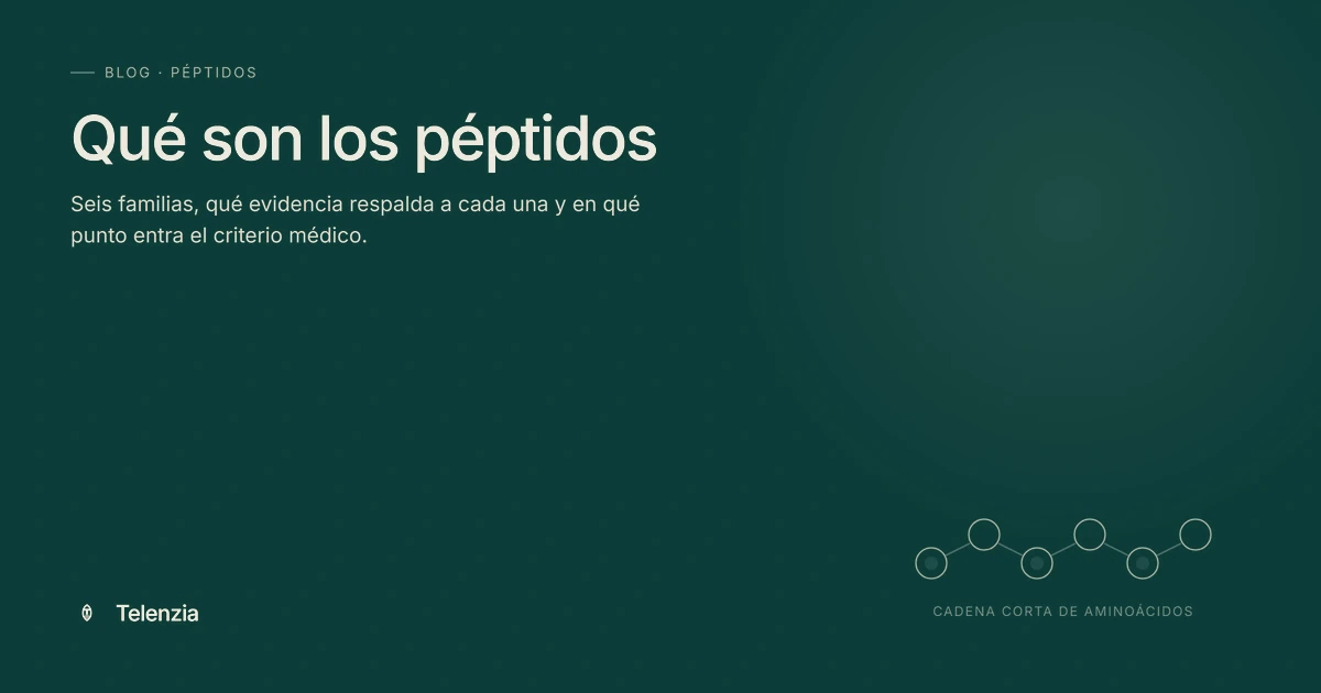 Qué son los péptidos: seis familias y la evidencia que respalda a cada una